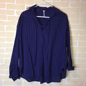 Striped Linen Blend Blouse free people